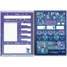 Caderno Universitário Capa Dura 1x1 Stitch Disney Premium Spiral - PT 1 UN - Image 2