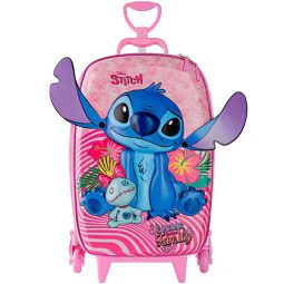 Mochila Escolar Infantil de Rodinhas em EVA Stitch Disney Maxtoy - PT 1 UN