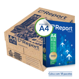 Papel sulfite Report Premium A4 75g 210mmx297mm  PT 500 FL